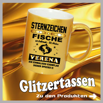Glitzertassen für alle Anlässe.
