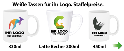 Grossbestellung Weiße Tassen