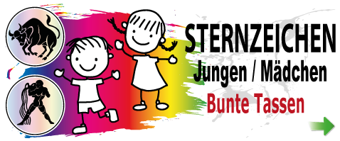 Sternzeichen Tassen für Kinder