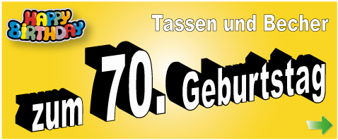 Geburtstagstassen zum 70.