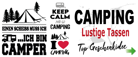 Tassen für Freunde des Campings oder Wohnmobils