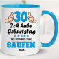 Preview: Tasse Geburtstag zum Saufen hier 30. Hellblau