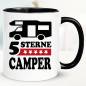 Preview: Lustige Sprüche Tasse für Camper 5 Sterne Camper