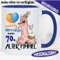 Preview: Alter Pimmel / Penis. Lustige Geburtstagstasse personalisiert.