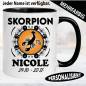Preview: Tasse-Astrologie-Sternzeichen-Skorpion-Personalisiert-Name-Geburtstag