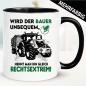 Preview: Unbequem und Rechtsextrem. Tasse zu den Bauern Protesten.