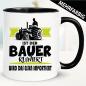 Preview: Ist der Bauer ruiniert. Tasse zu den Bauern Protesten.