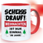 Preview: Weihnachtstasse Scheiss drauf