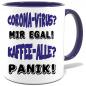 Preview: Corona Tasse in 8 Farben * Kaffee Panik