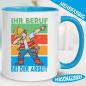 Preview: Dabbing Bauarbeiter Tasse Personalisiert