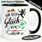 Preview: Eine Tasse Glück mit Name zum Geburtstag