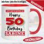 Preview: Tasse Geburtstag mit Name personalisiert