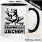 Preview: Lustige Tasse mit Frosch und Fick dich Fuck you Mittelfinger bedruckt. Comic.