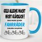 Preview: Tasse für Radfahrer Fahrrad kaufen Hellblau