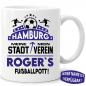 Preview: Fantasse Weiß Personalisiert Hamburger SV