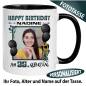Preview: Fototasse-Geburtstag-Personalisiert-Bild-Schwarz
