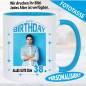 Preview: Fototasse-Geburtstag-Personalisiert-Photo-Alterszahl-Hellblau