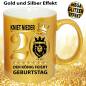 Preview: Der König. Gold / Silber Glitzertasse zum 20. Geburtstag