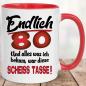 Preview: Scheiss Tasse zum Geburtstag 80 Rot