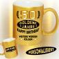 Preview: Gold Metallic Effekt Tasse Goldene Jahre