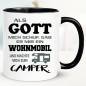 Preview: Lustige Sprüche Tasse für Camper Gott Schuf Camper
