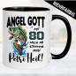 Preview: Tasse Geburtstag Angeln Angler Fischer 80. Geburtstag