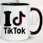 Preview: Tasse bedruckt mit I Love Tik Tok Schwarz