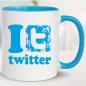 Preview: Tasse bedruckt mit Twitter Hellblau