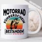 Preview: Tasse Fahrprüfung Motorrad Führerschein Retro