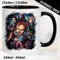 Preview: Horror Fan Tasse Chucky Schwarz