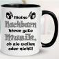 Preview: Tasse Music Nachbarn Tasse Music Schwarz