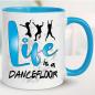 Preview: Tasse Music Life Danceflor Hellblau