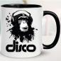 Preview: Tasse Music DJ Schimpanse Schwarz