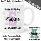 Preview: Tasse Geburtstag mit Alter und Name personalisiert