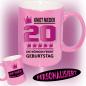 Preview: Tasse zum Geburtstag Die Königin 20 Pink