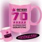 Preview: Tasse zum Geburtstag Die Königin 70 Pink