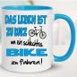 Preview: Tasse für Radfahrer Schlechtes Fahrrad fahren Hellblau