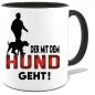 Preview: Schwarze Sprüche Tasse Männer Hund Gassi gehen