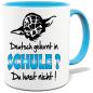 Preview: Hellblaue Sprüche Tasse Männer Yoda Deutsch gelernt du hast