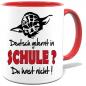 Preview: Rote Sprüche Tasse Männer Yoda Deutsch gelernt du hast