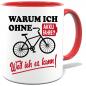 Preview: Rote Sprüche Tasse Männer Elektrofahrrad fahren