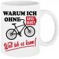 Preview: Weisse Sprüche Tasse Männer Elektrofahrrad fahren