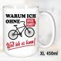 Preview: Sprüche Tasse Mann Fahrrad Akku