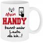 Preview: Weisse Sprüche Tasse Männer Mein Handy kennt Menschen