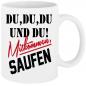 Preview: Weisse Sprüche Tasse Männer Mitkommen Saufen