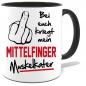 Preview: Schwarze Sprüche Tasse Männer Mittelfinger Beleidigung