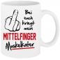 Preview: Weisse Sprüche Tasse Männer Mittelfinger Beleidigung