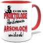 Preview: Rote Sprüche Tasse Männer Proktologe Arschloch