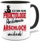 Preview: Schwarze Sprüche Tasse Männer Proktologe Arschloch