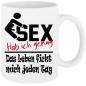 Preview: Weisse Sprüche Tasse Männer Sex genug